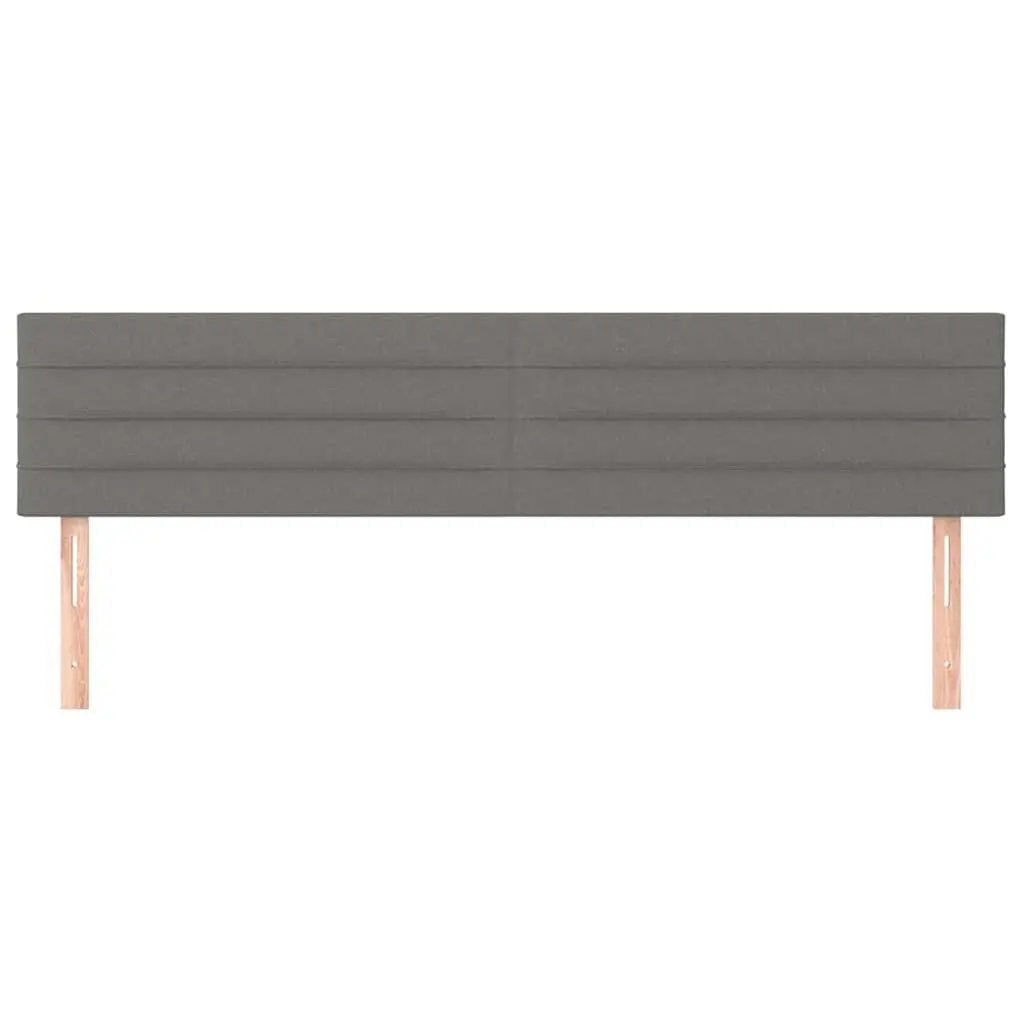 Headboard Fabric Dark Grey 200x5x78/88 cm Bedroom Furniture Adjustable Height