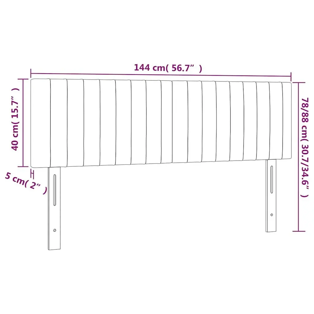 Dark Grey Fabric Headboard with Adjustable Height
