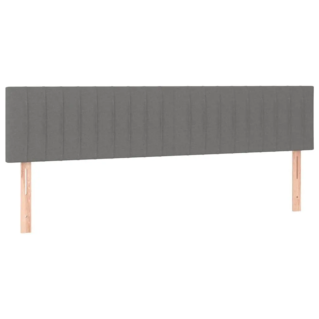 Dark Grey Fabric Headboard with Adjustable Height