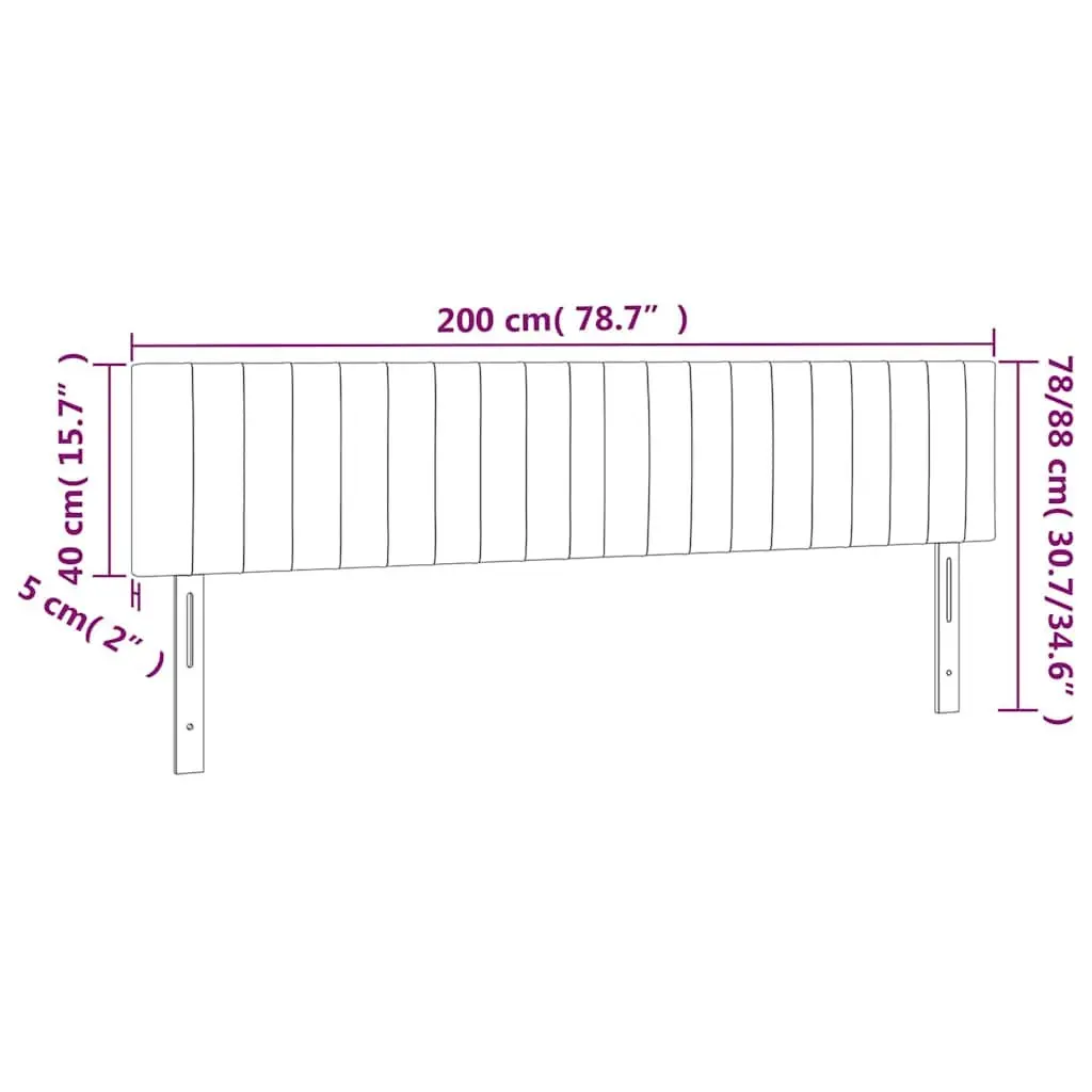 Dark Grey Fabric Headboard with Adjustable Height