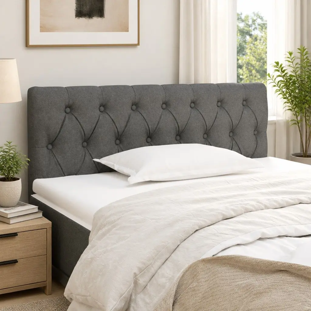 Dark Grey Headboard with Adjustable Height 100x7x78/88 cm
