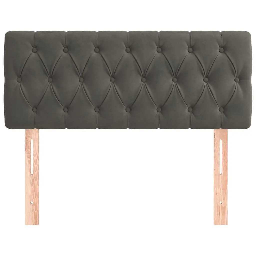 Grey Velvet Headboard 100cm for Bed Frames