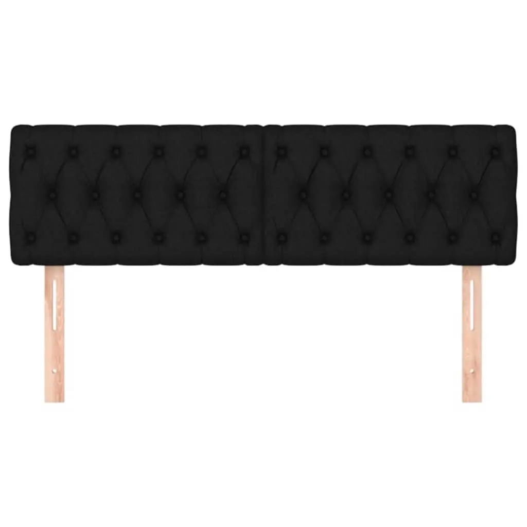 Black Fabric Headboard with Adjustable Height