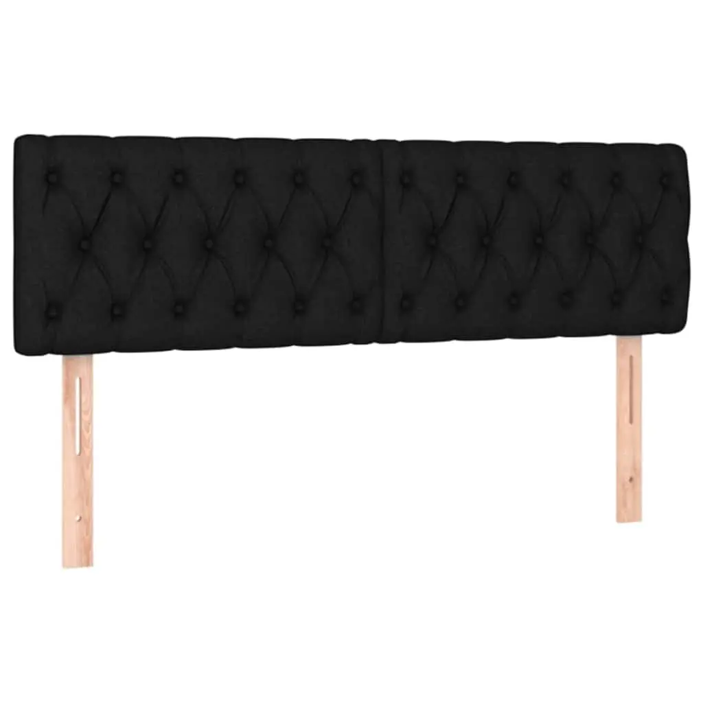 Black Fabric Headboard with Adjustable Height