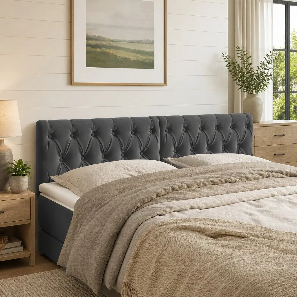 Dark Grey Headboard for Comfort and Support