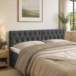 Stylish Dark Grey Headboard for Comfort and Support