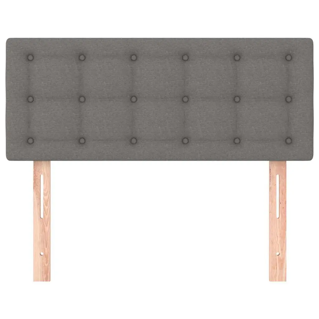 Headboard Dark Grey 100cm Fabric Bed Head with Wooden Legs Bedroom Furniture