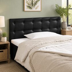 Stylish Black Upholstered Headboard for Bed Frame