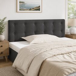 Stylish Dark Grey Velvet Headboard for Your Bedroom