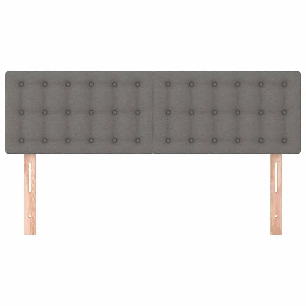 Headboard Fabric Grey Adjustable Height 144x5x78/88 cm