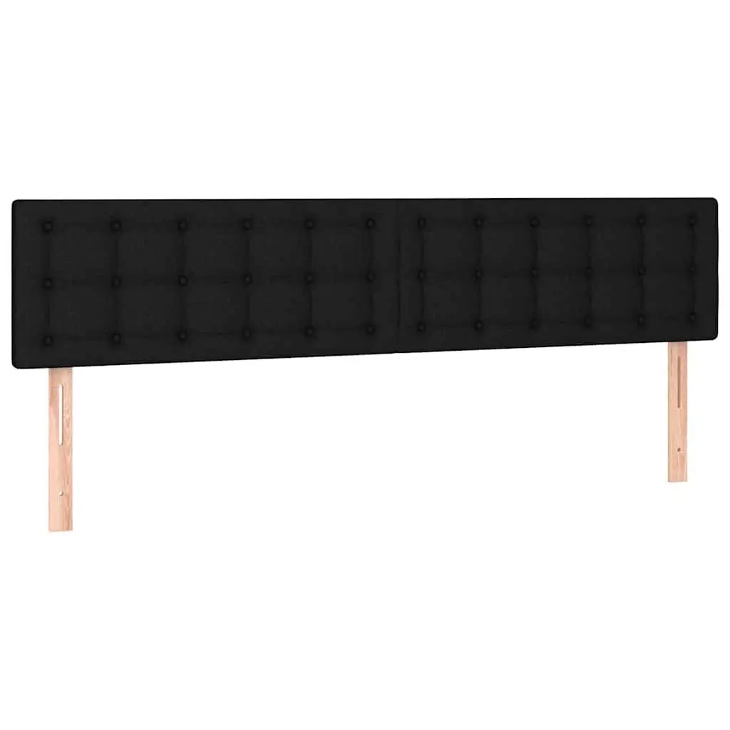 Black Fabric Headboard with Adjustable Height