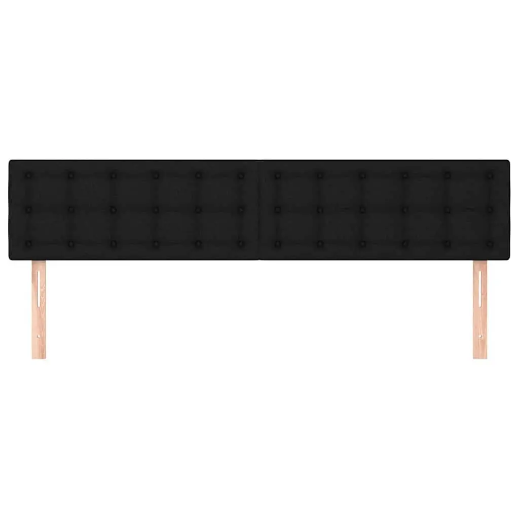 Black Fabric Headboard with Adjustable Height