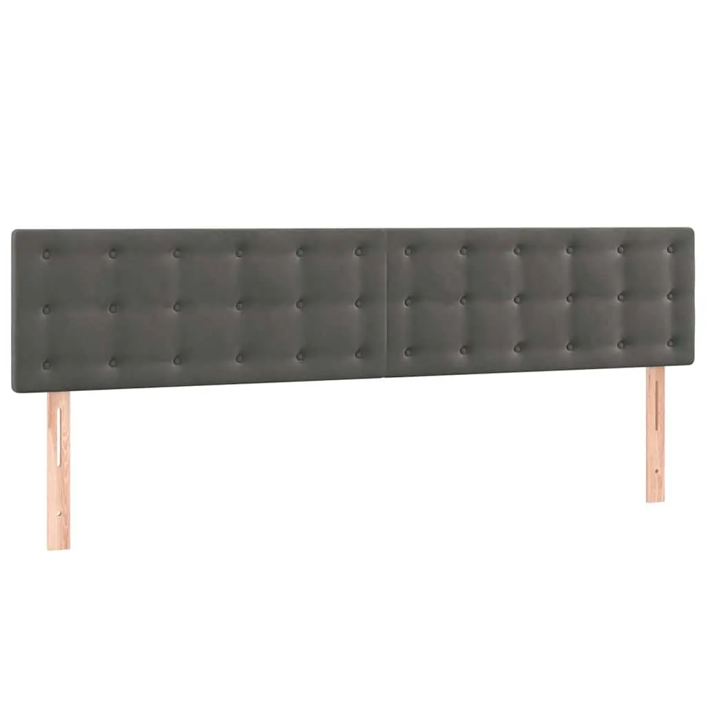 Dark Grey Velvet Headboard 160cm with Adjustable Height