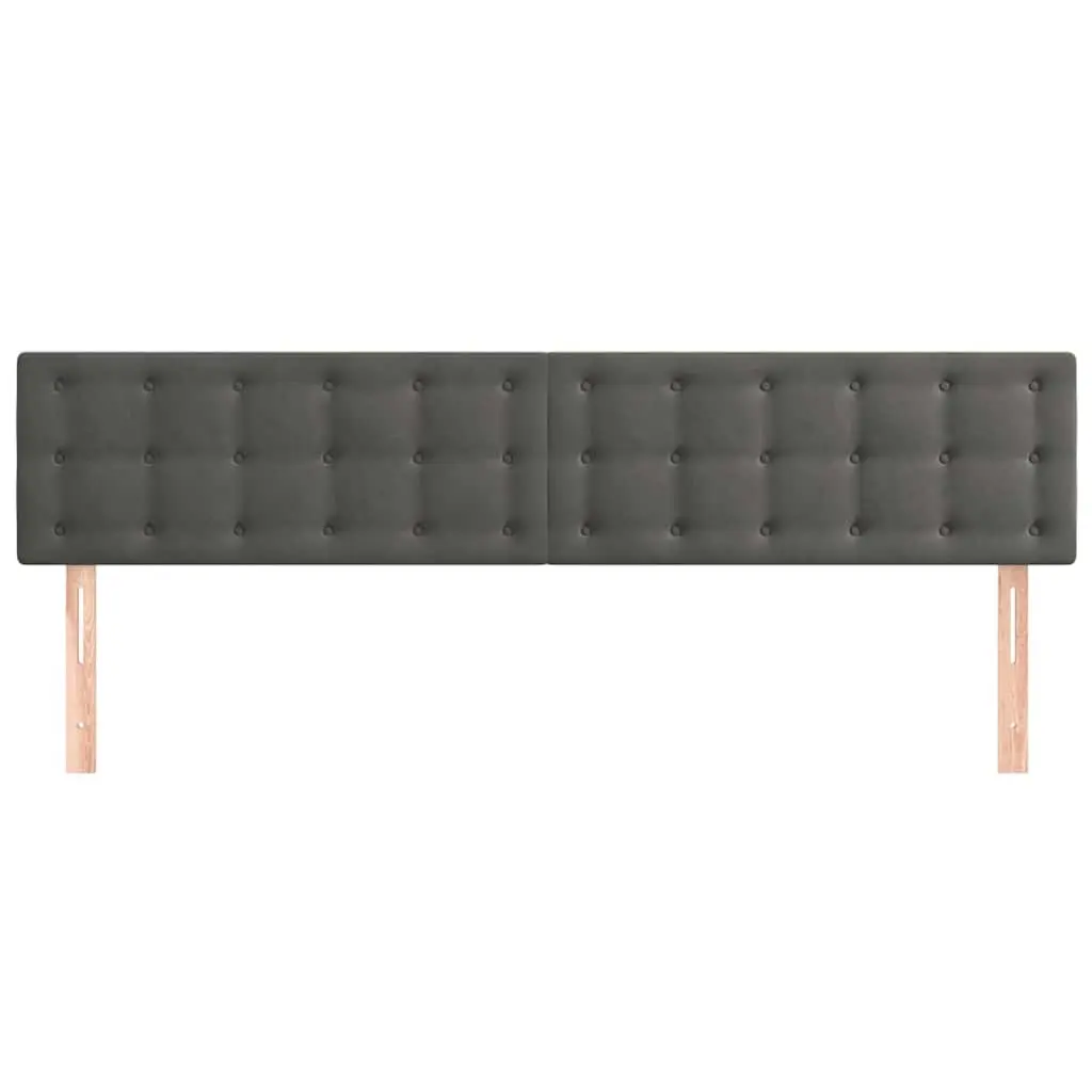 Dark Grey Velvet Headboard 160cm with Adjustable Height