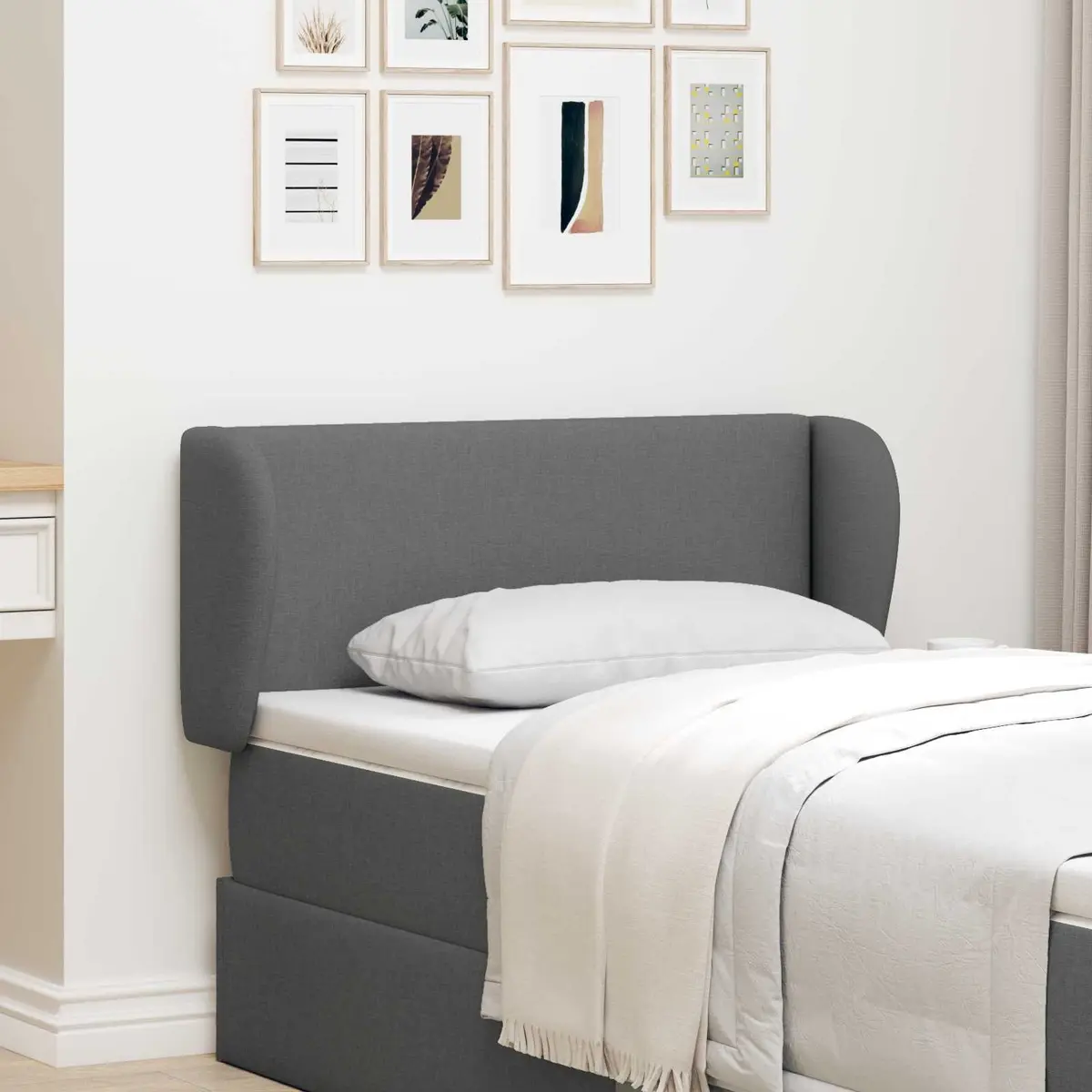 Headboard Fabric Dim Grey 40 x 23 x 6 cm