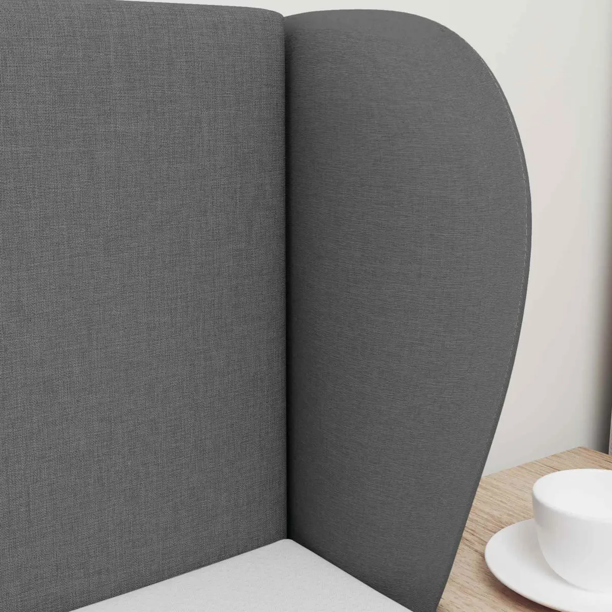 Headboard Fabric Dim Grey 40 x 23 x 6 cm
