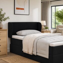 Contemporary Black Headboard with PVC Foam Support