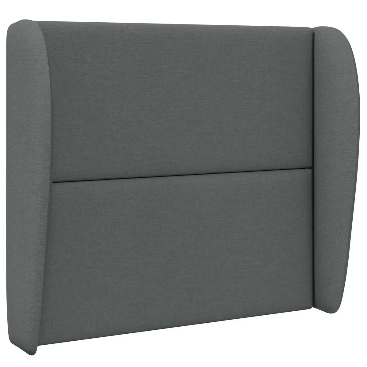 Dim Grey Fabric Upholstered Wave Ear Headboard