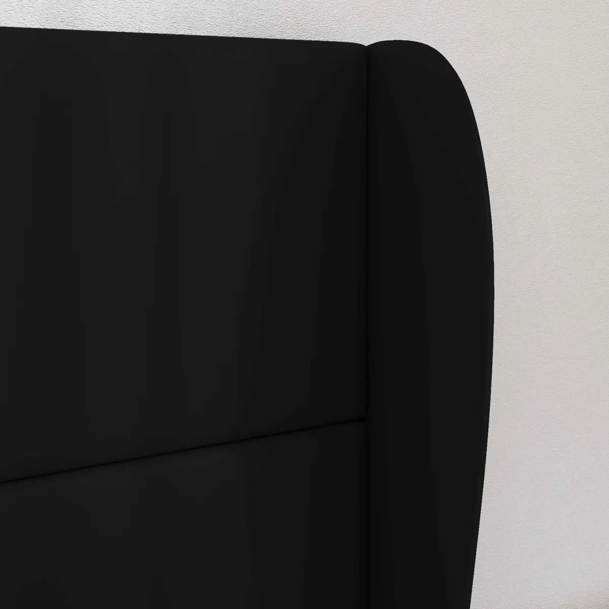 Black Wave Ear Headboard for Contemporary Bedrooms