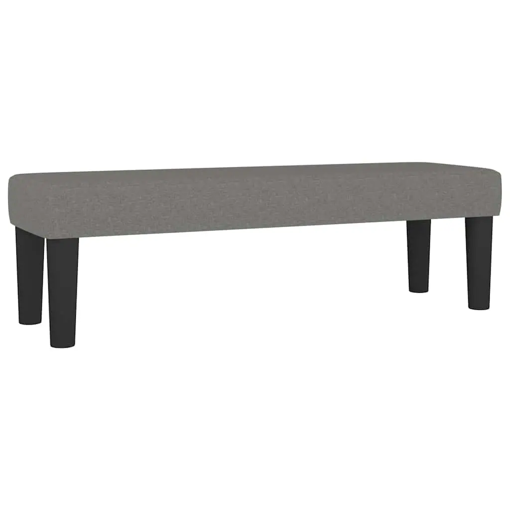 Grey Fabric Upholstered Bench for Living Spaces