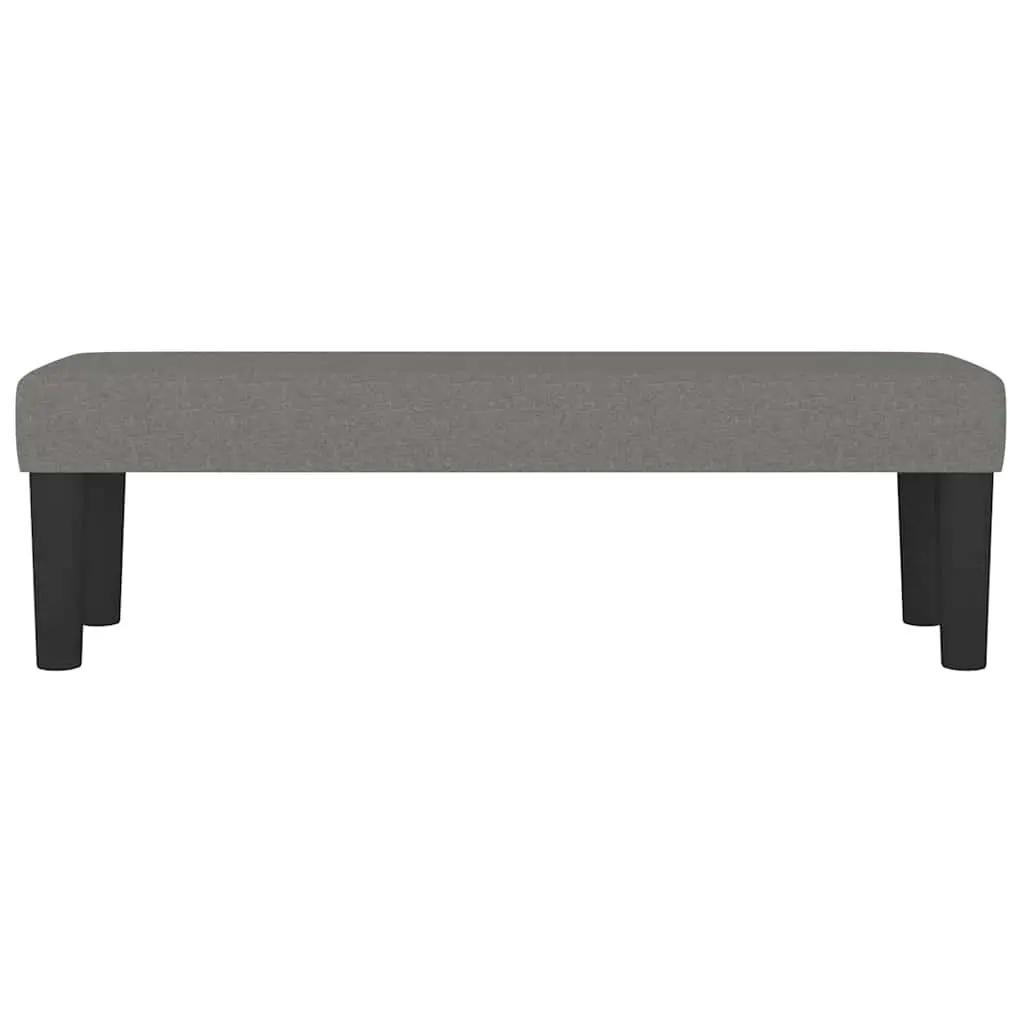 Grey Fabric Upholstered Bench for Living Spaces