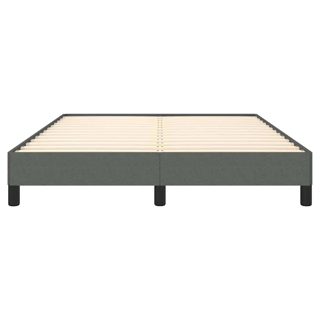 Double Bed Frame Fabric Grey 137x187 cm Upholstered
