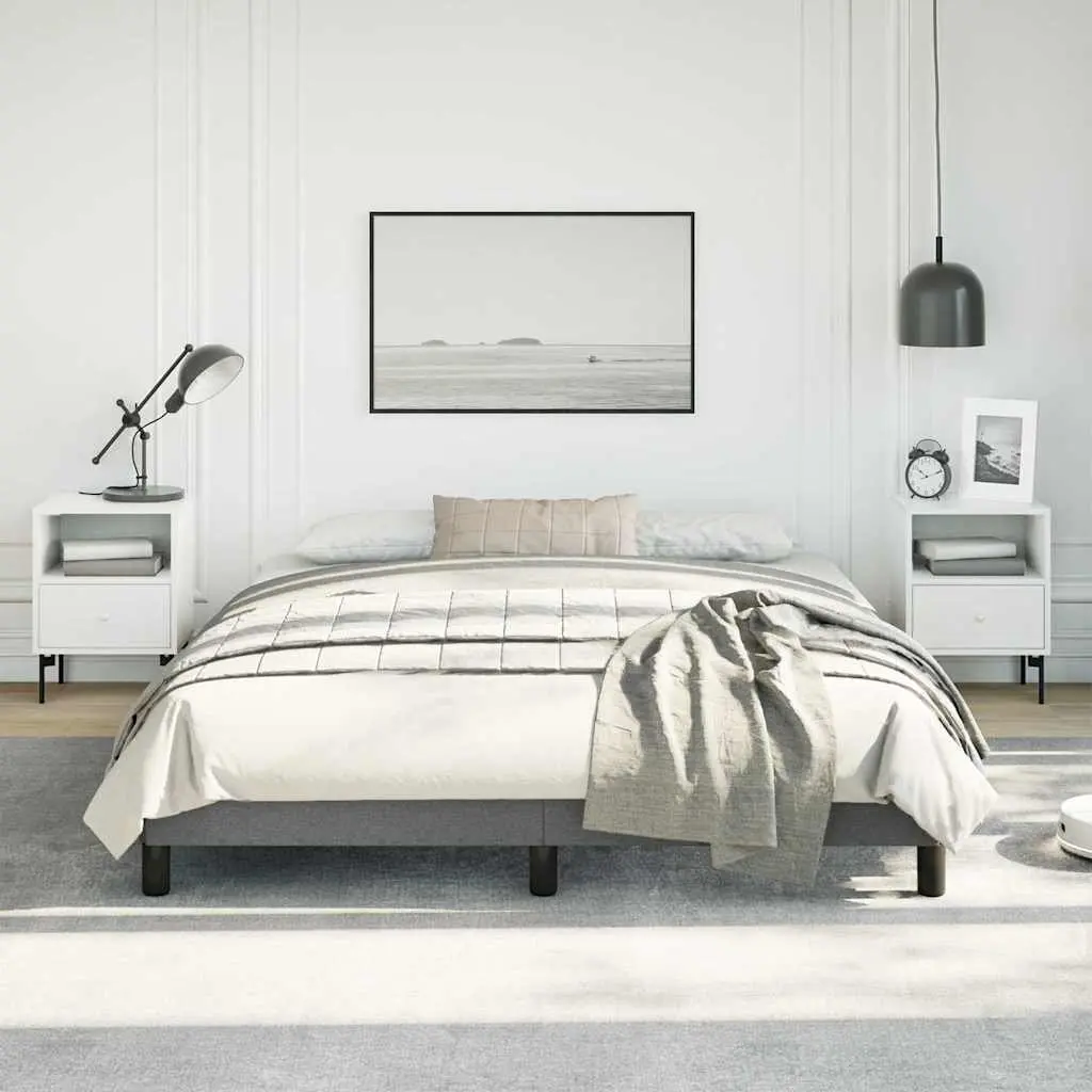 Grey Fabric Queen Bed Frame 152x203 cm