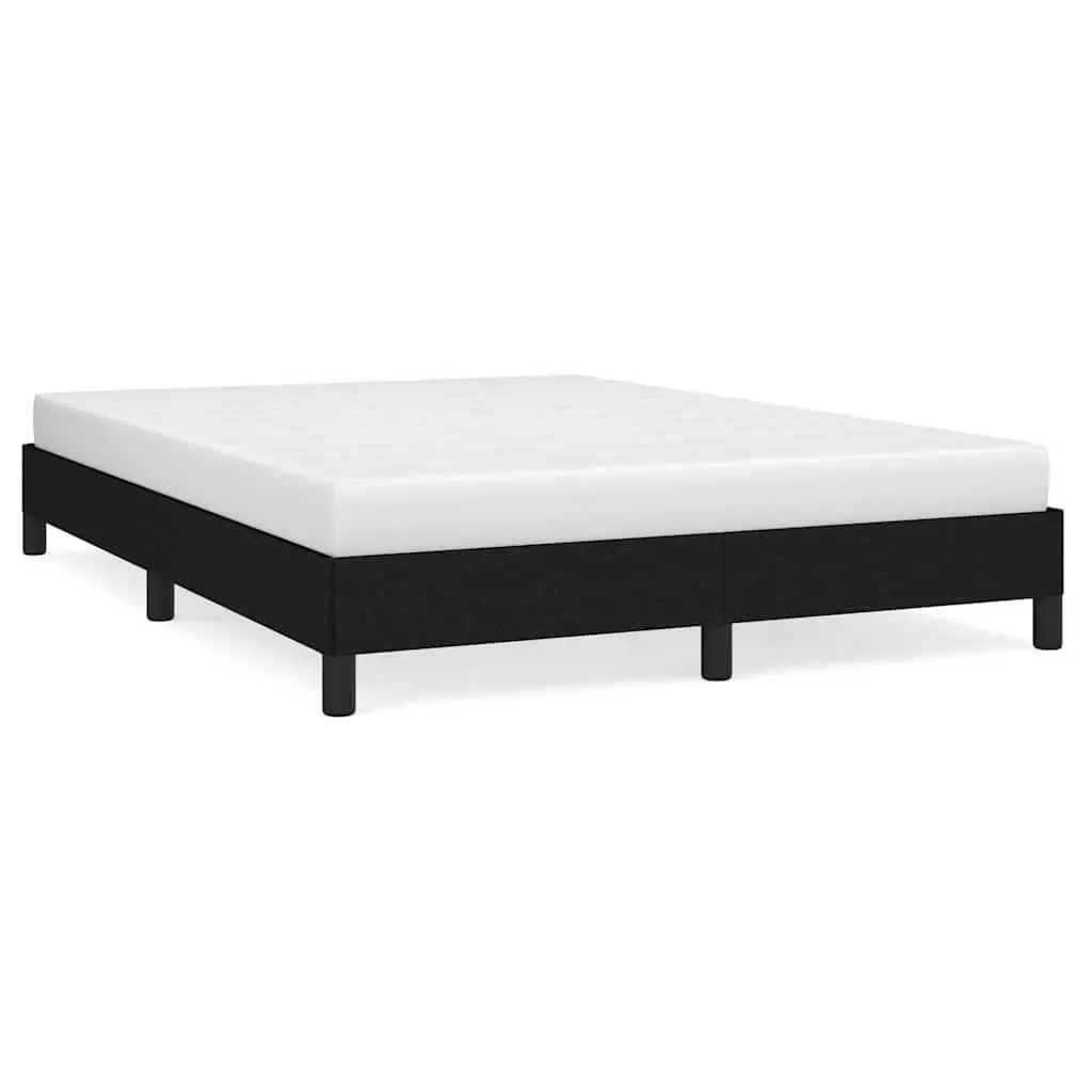 Queen Bed Frame in Black Fabric, 152x203 cm