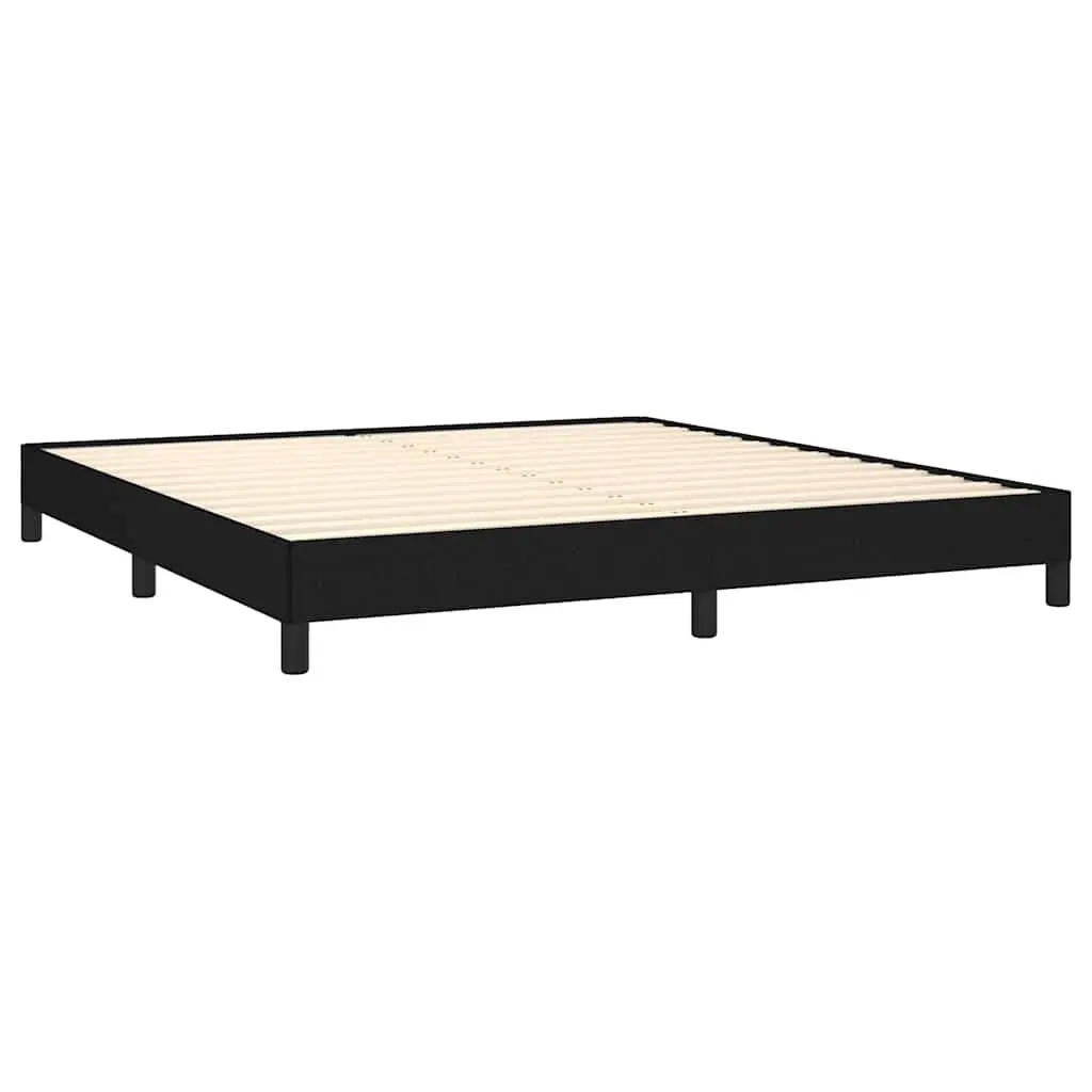 Queen Bed Frame in Black Fabric, 152x203 cm