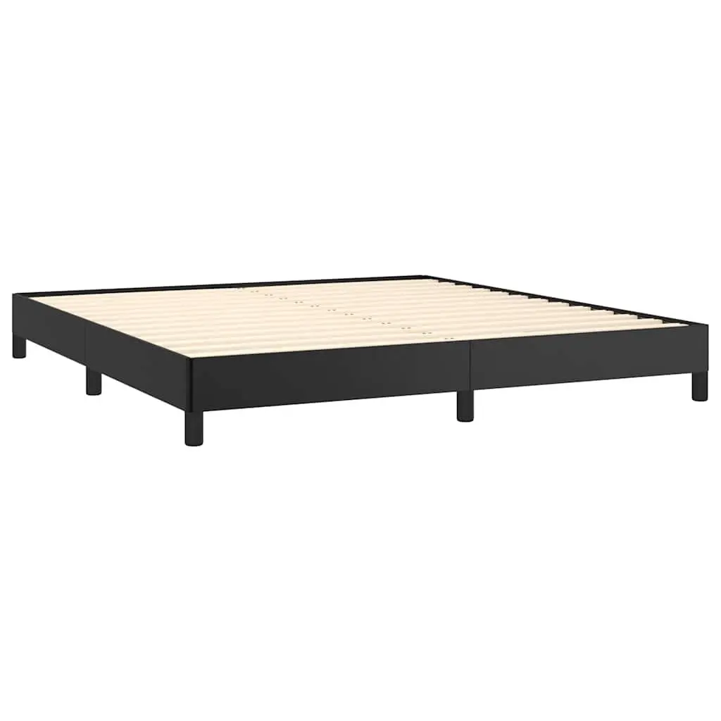 Queen Bed Frame Faux Leather 152x203cm Black