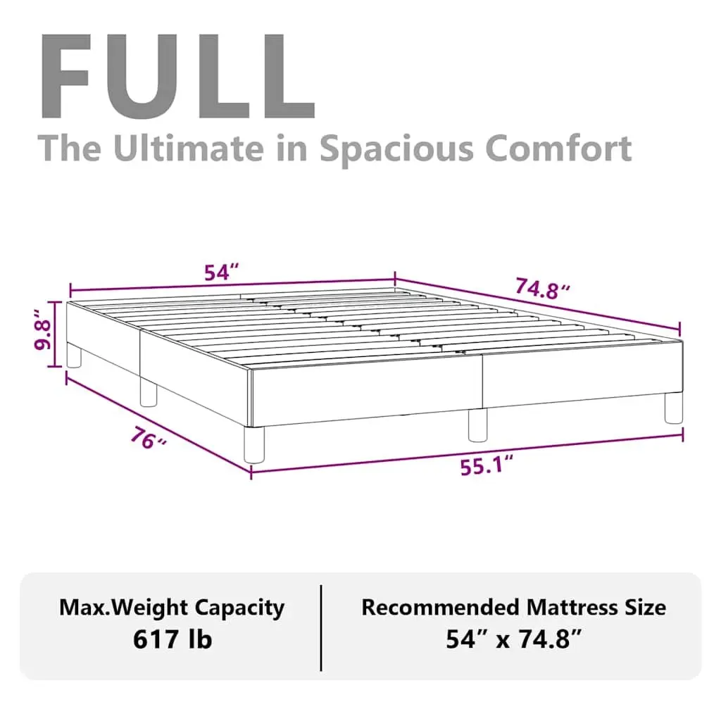 Bed Frame Velvet Grey 137x187cm