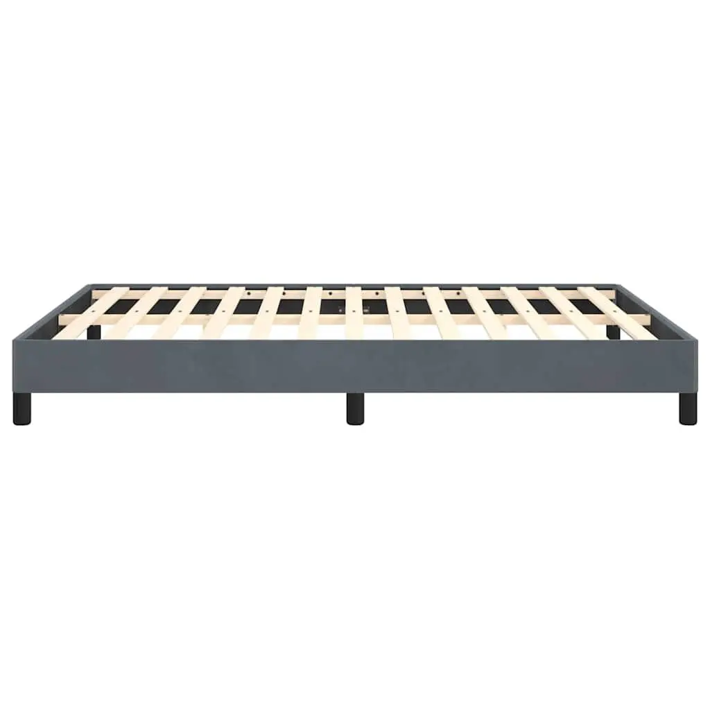Bed Frame Velvet Grey 137x187cm