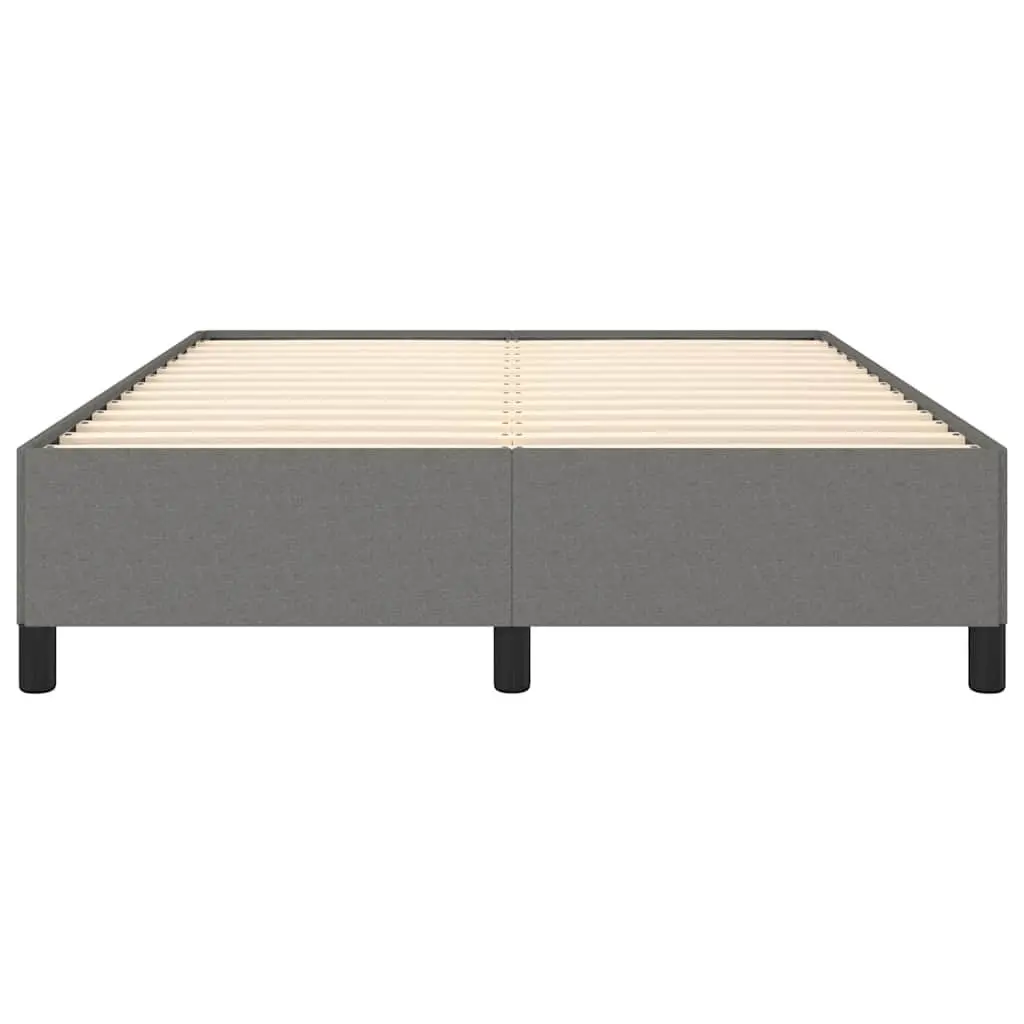 Double Bed Frame Grey Fabric 137x187cm