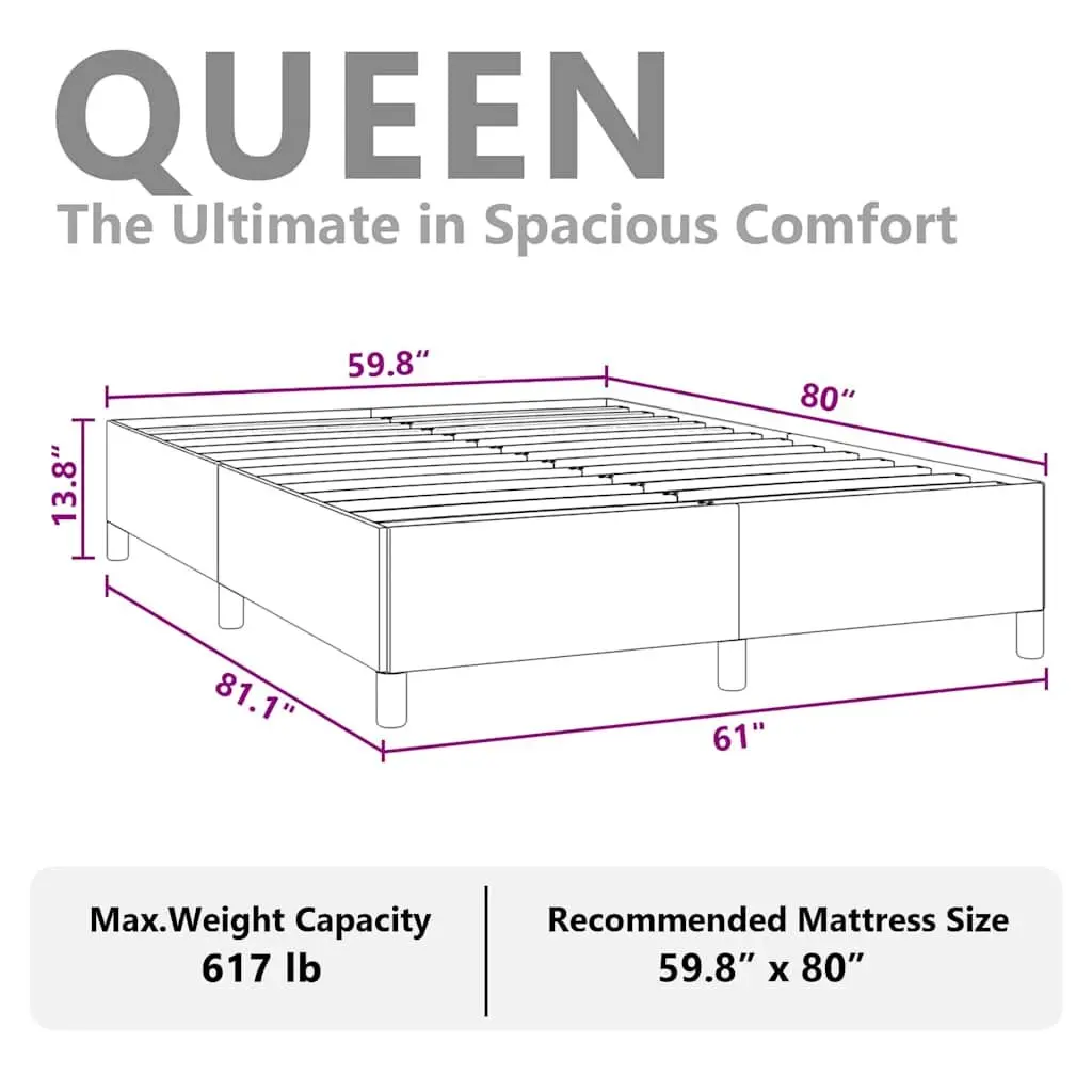 Black Faux Leather Queen Bed Frame 152x203 cm