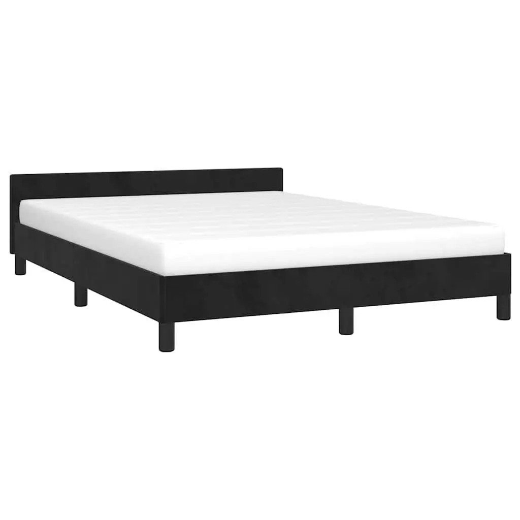Queen Bed Frame Velvet Black