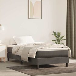 Medium-Firm Pocket Spring Mattress in Grey Velvet 90x190x20cm