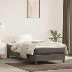 Medium-Firm Pocket Spring Mattress in Grey Velvet 90x190x20cm
