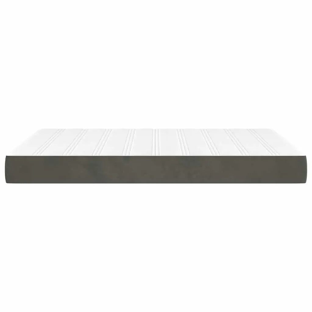 Medium Firm Pocket Spring Mattress in Grey Velvet 137x190x20cm