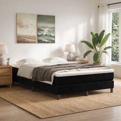 Black Velvet Pocket Spring Mattress - Medium Firmness 137x190x20cm