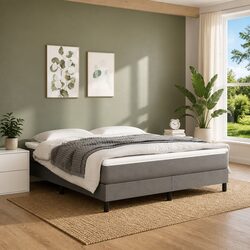 Queen Pocket Spring Bed Mattress Medium Firm Grey 152x203x20cm Fabric