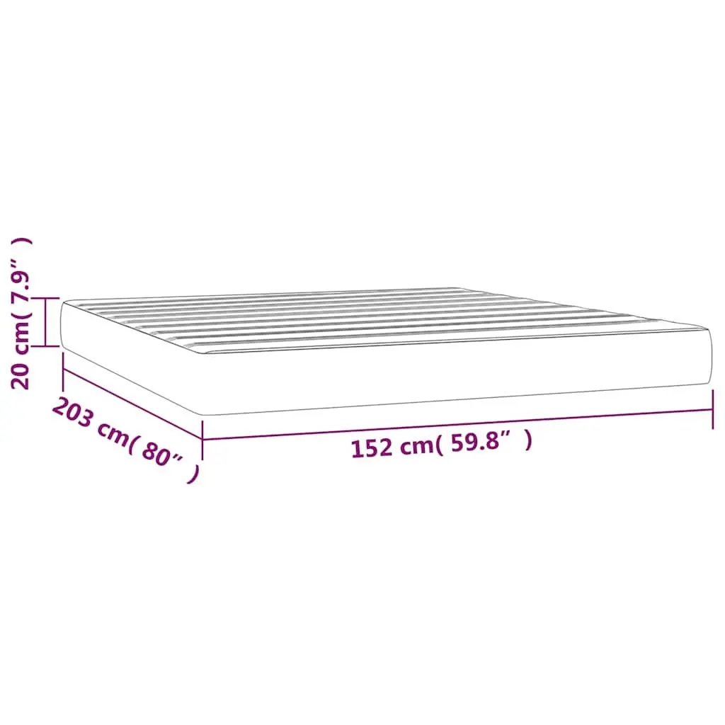 Queen Pocket Spring Mattress 152x203cm Black