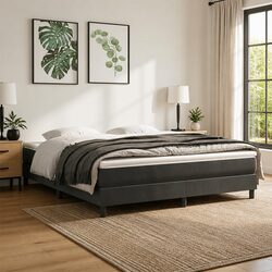 High-Quality Queen Pocket Spring Bed Mattress in Grey Velvet