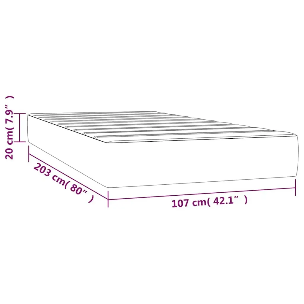 Pocket Spring Mattress Faux Leather Super Single Black Medium-Firm Support