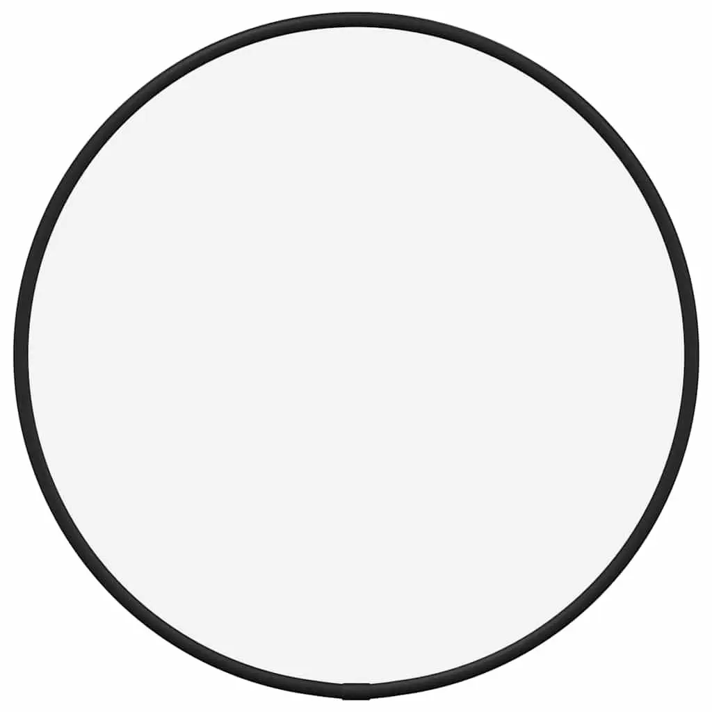 30cm Round Black Wall Mirror with Glass Frame