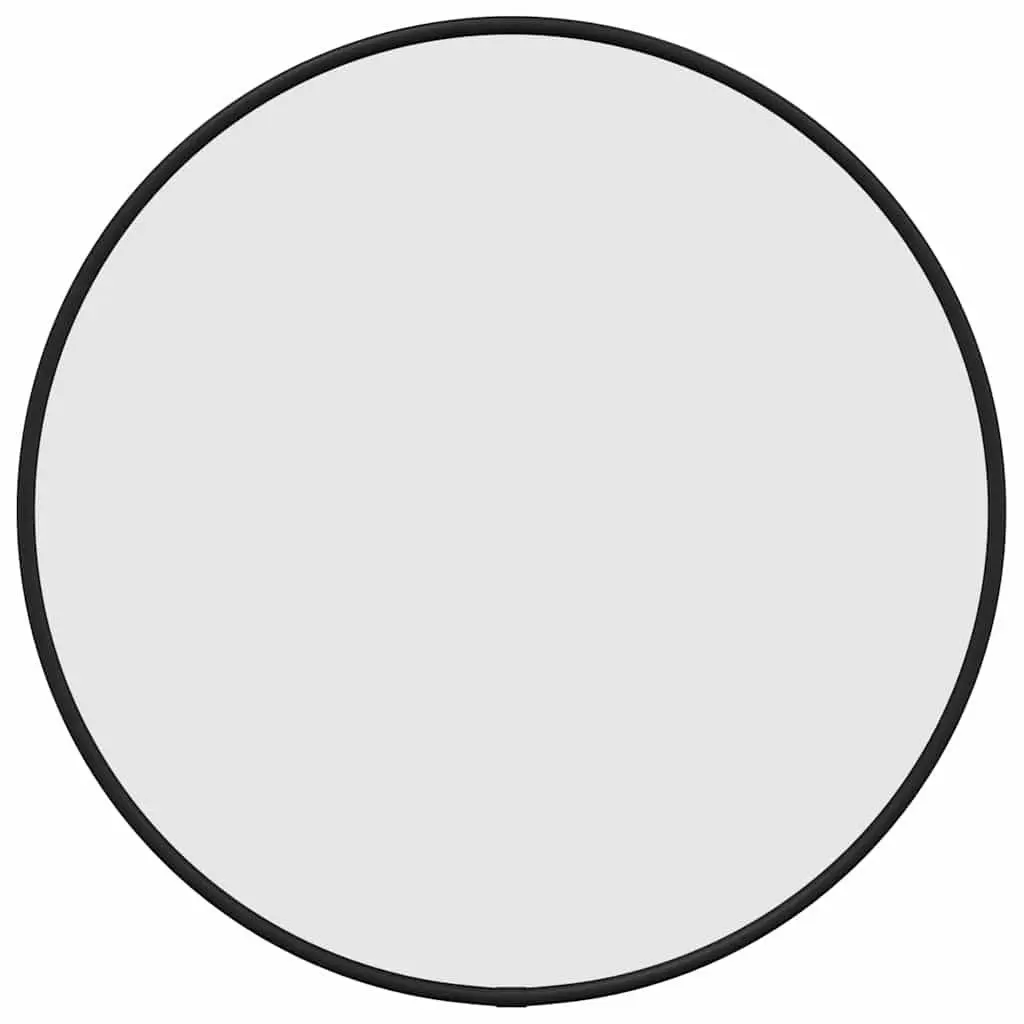 Round Wall Mirror Black Ø 40 cm with Durable Frame