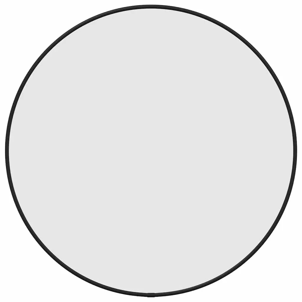 Round Wall Mirror Black 50 cm Diameter Bathroom Bedroom Living Room Home Decor