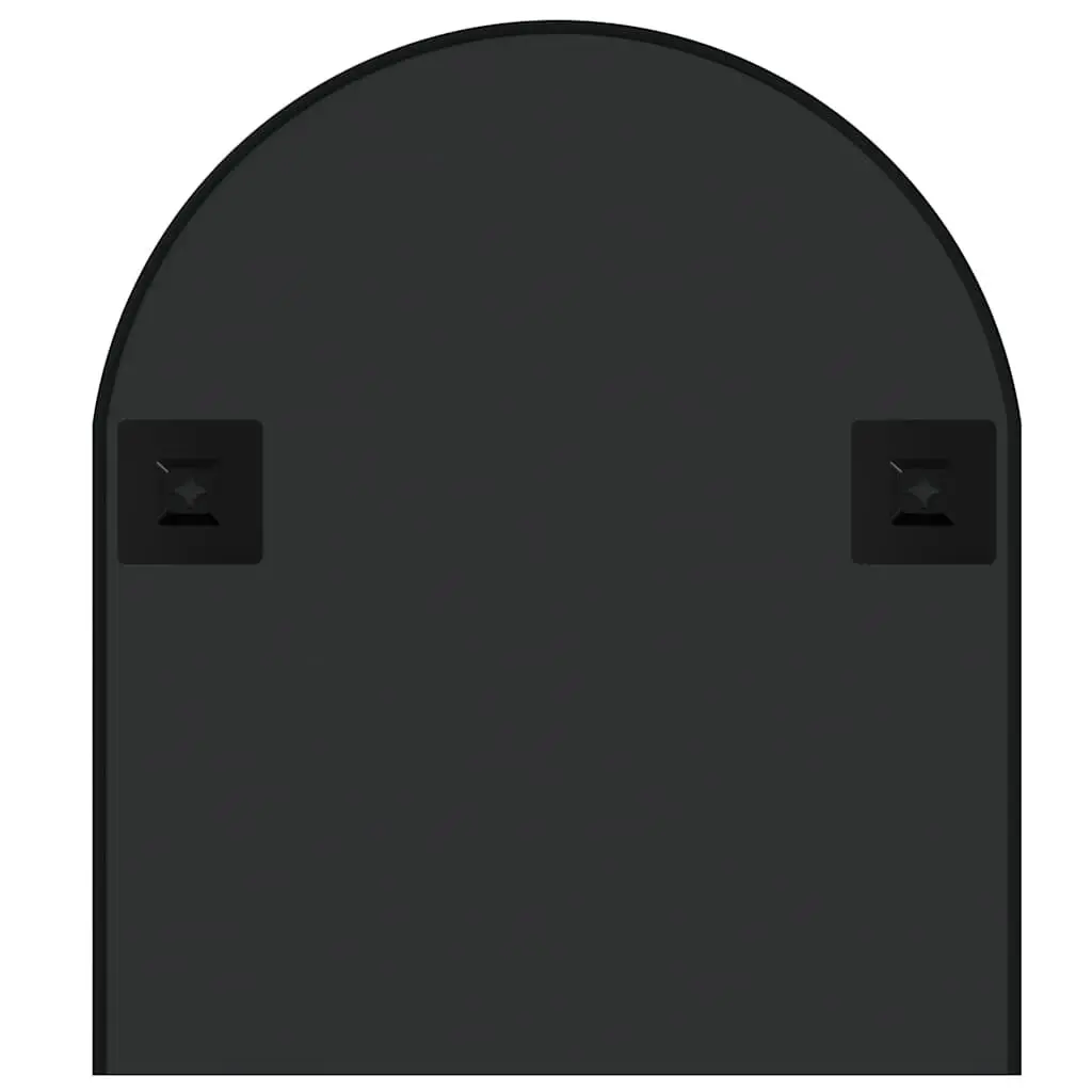 Oval Wall Mirror Glass 100x45 cm Black PVC Frame