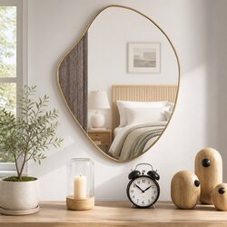 Premium Gold Wall Mirror 60x50 cm for Stylish Rooms
