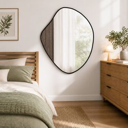 Sturdy Black Wall Mirror 60x50 cm for Stylish Decor
