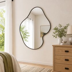 Stylish Black Wall Mirror 50x40 cm for Home Decor